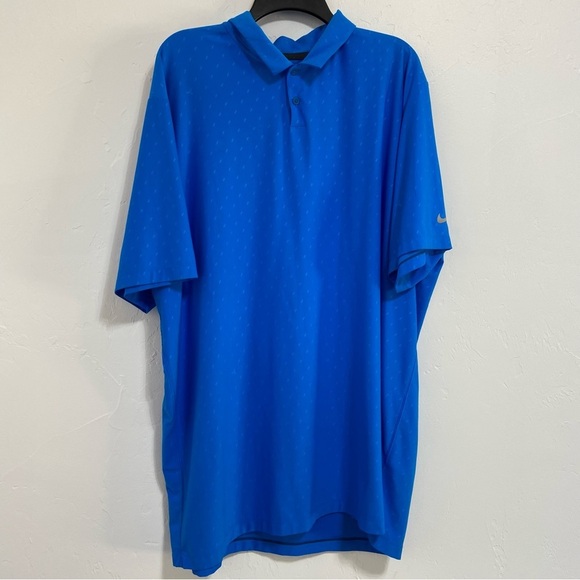 Nike Golf Tour Performance Dri-Fit Men's XXL 2XL Blue Short Sleeve Golf Polo - Picture 1 of 7